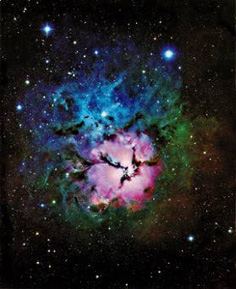 M20, the Trifid 
nebula in Sagittarius